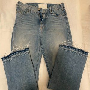 Mother The Hustler Ankle Undone Hem Jeans